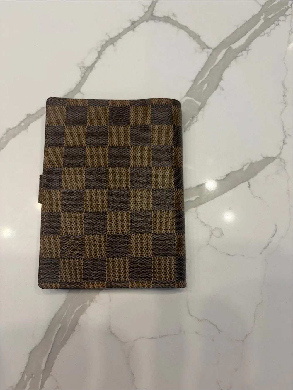 Louis Vuitton Damier Ebene Agenda PM w/ Gold Rings (Made in Spain)